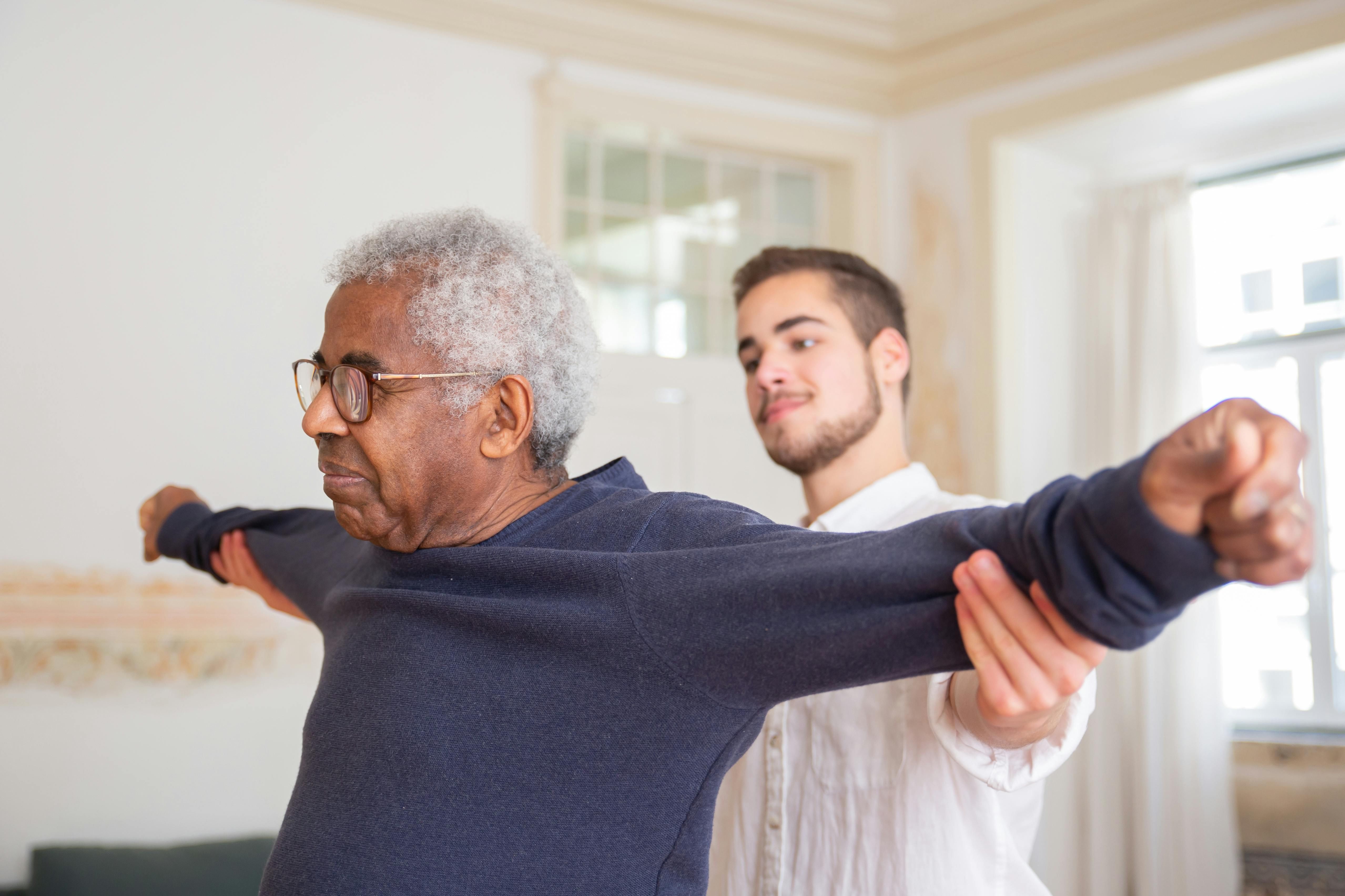 Resident in physical therapy session at The Waters of Fort Wayne